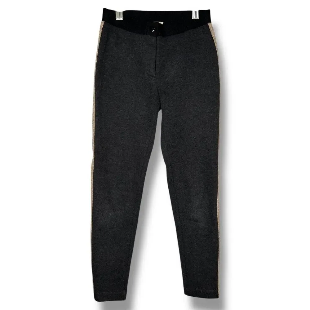 Girls Crewcuts J.Crew Grey Rose Gold Glitter Pants Leggings Pants 10